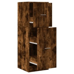 Armoire d'apothicaire chêne fumé 40x41x118 cm bois d'ingénierie 632834632834