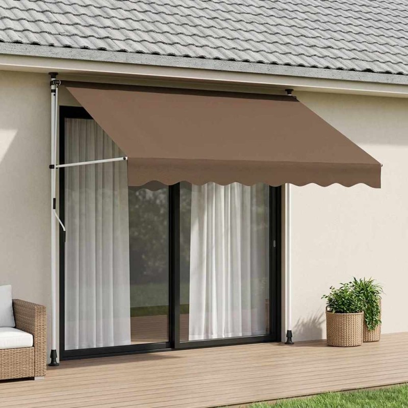 Auvent rétractable manuel Taupe 300 cm 632835632835