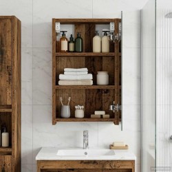 Armoire Miroir de Salle de Bain Bois ancien 30 x 10,5 x 50 cm 632836632836