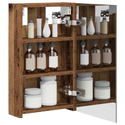 Armoire Miroir de Salle de Bain Bois ancien 30 x 10,5 x 50 cm 632836632836