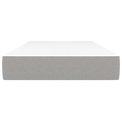 Matelas de lit à ressorts ensachés fermeté moyenne Gris clair 90x190x20cm Tissu 632837632837