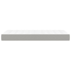Matelas de lit à ressorts ensachés fermeté moyenne Gris clair 90x190x20cm Tissu 632837632837