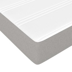 Matelas de lit à ressorts ensachés fermeté moyenne Gris clair 90x190x20cm Tissu 632837632837