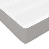Matelas de lit à ressorts ensachés fermeté moyenne Gris clair 90x190x20cm Tissu 632837632837