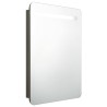 Armoire de salle de bain à miroir LED anthracite 60x11x80 cm 632841632841