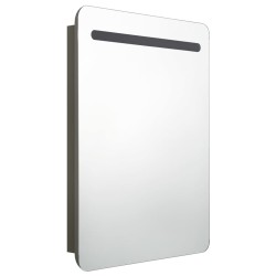 Armoire de salle de bain à miroir LED anthracite 60x11x80 cm 632841632841