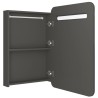 Armoire de salle de bain à miroir LED anthracite 60x11x80 cm 632841632841