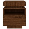 Armoire de chevet avec lumières LED chêne marron 40x39x48,5 cm 632843632843