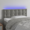 Tête de lit à LED Gris clair 100x5x78/88 cm Velours 632846632846