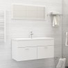 Armoire d'évier avec lavabo intégré Blanc Aggloméré 632848632848