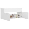Armoire d'évier avec lavabo intégré Blanc Aggloméré 632848632848