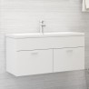 Armoire d'évier avec lavabo intégré Blanc Aggloméré 632849632849
