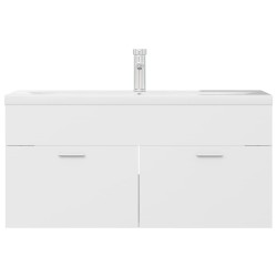 Armoire d'évier avec lavabo intégré Blanc Aggloméré 632849632849