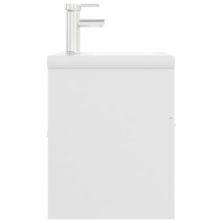 Armoire d'évier avec lavabo intégré Blanc Aggloméré 632849632849
