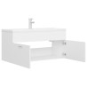 Armoire d'évier avec lavabo intégré Blanc Aggloméré 632849632849
