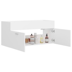 Armoire d'évier Blanc 100x38,5x46 cm Bois d’ingénierie 632850632850