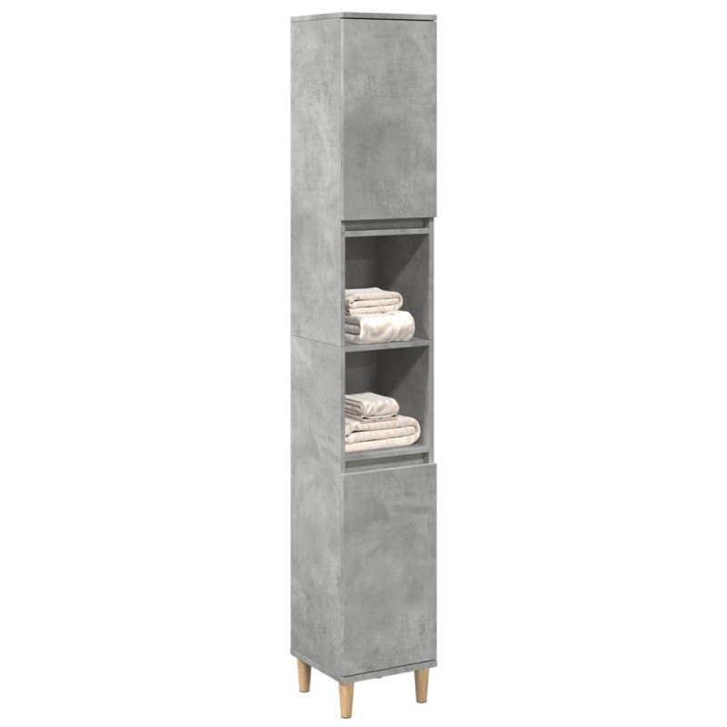 Armoire de salle de bain gris béton 30x30x190 cm 632855632855