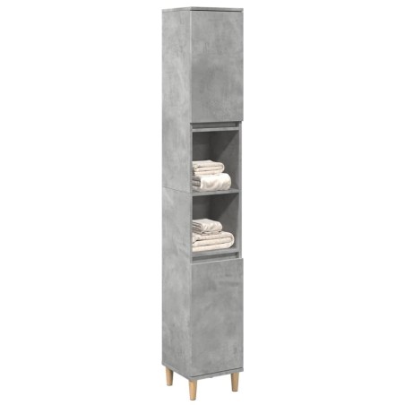 Armoire de salle de bain gris béton 30x30x190 cm 632855632855