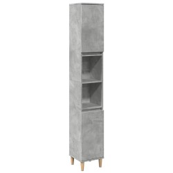 Armoire de salle de bain gris béton 30x30x190 cm 632855632855