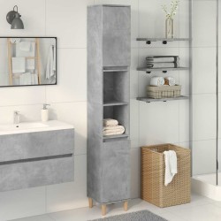 Armoire de salle de bain gris béton 30x30x190 cm 632855632855