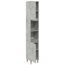 Armoire de salle de bain gris béton 30x30x190 cm 632855632855