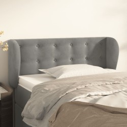 Tête de lit avec oreilles Gris clair 103x23x78/88 cm Velours 632859632859