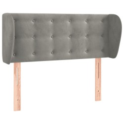 Tête de lit avec oreilles Gris clair 103x23x78/88 cm Velours 632859632859