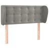 Tête de lit avec oreilles Gris clair 103x23x78/88 cm Velours 632859632859