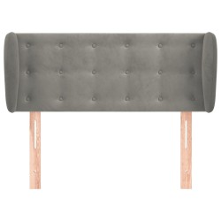 Tête de lit avec oreilles Gris clair 103x23x78/88 cm Velours 632859632859