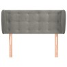 Tête de lit avec oreilles Gris clair 103x23x78/88 cm Velours 632859632859