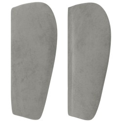 Tête de lit avec oreilles Gris clair 103x23x78/88 cm Velours 632859632859