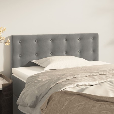 Tête de lit Gris clair 100x5x78/88 cm Velours 632860632860