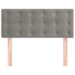 Tête de lit Gris clair 100x5x78/88 cm Velours 632860632860