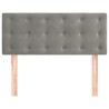 Tête de lit Gris clair 100x5x78/88 cm Velours 632860632860