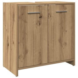 Armoire lavabo de salle de bain chêne artisanal 60x33x60 cm 632862632862