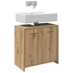 Armoire lavabo de salle de bain chêne artisanal 60x33x60 cm 632862632862