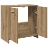 Armoire lavabo de salle de bain chêne artisanal 60x33x60 cm 632862632862