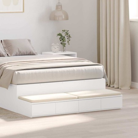Tiroirs de lit Blanc 120 x 36,5 x 16,5 cm Bois d'ingénierie 632863632863
