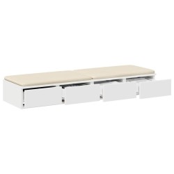 Tiroirs de lit Blanc 120 x 36,5 x 16,5 cm Bois d'ingénierie 632863632863