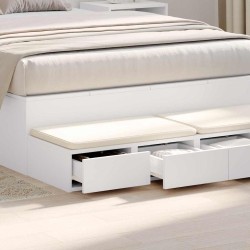 Tiroirs de lit Blanc 120 x 36,5 x 16,5 cm Bois d'ingénierie 632863632863