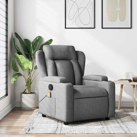 Fauteuil de massage inclinable gris foncé tissu 632871632871