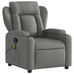 Fauteuil de massage inclinable gris foncé tissu 632871632871