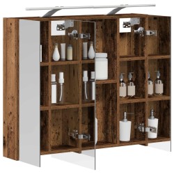 Armoire Miroir de Salle de Bain Bois ancien 80 x 14.5 x 70 cm 632885632885