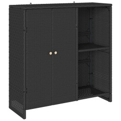 Armoire de rangement avec étagère Noir 100 x 36 x 102 cm Rotin 632890632890