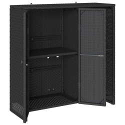 Armoire de rangement avec étagère Noir 100 x 36 x 102 cm Rotin 632890632890