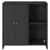Armoire de rangement avec étagère Noir 100 x 36 x 102 cm Rotin 632890632890