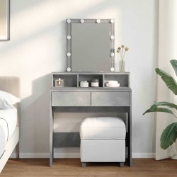 Coiffeuse avec LED gris béton 80x41x144,5 cm 632891632891