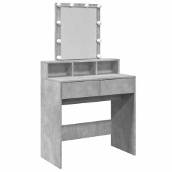 Coiffeuse avec LED gris béton 80x41x144,5 cm 632891632891
