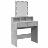 Coiffeuse avec LED gris béton 80x41x144,5 cm 632891632891