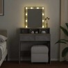 Coiffeuse avec LED gris béton 80x41x144,5 cm 632891632891
